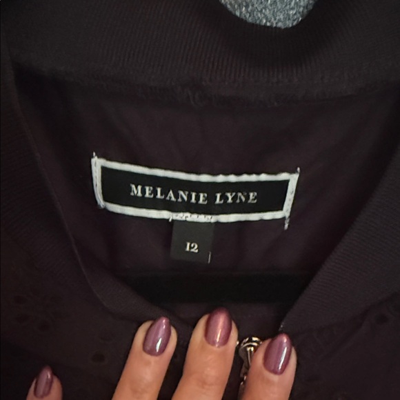 Melanie Lyne Chic Black Women's Bomber Jacket - Picture 2 of 4